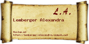 Lemberger Alexandra névjegykártya